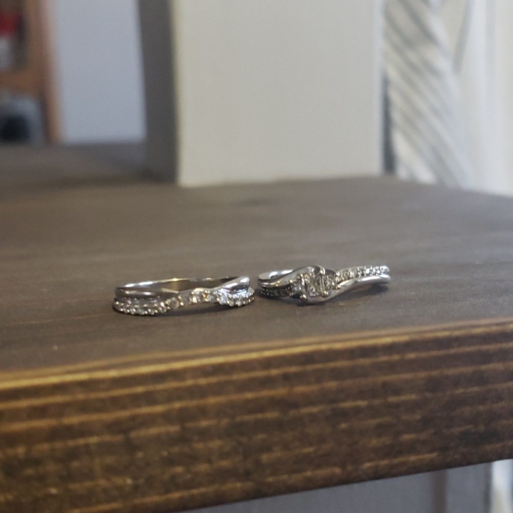 White gold Diamond wedding set - Picture 7 of 7